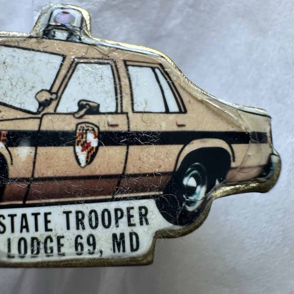 Vintage State Trooper Lodge 69 MD‎ Maryland State Police Cruiser Pin
